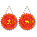 Om Swastik Spiritual Wooden Wall Hanging