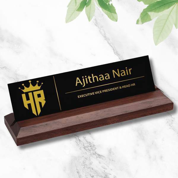 Office Desk Name Plate - HR