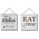 "Happiness is a Kitchen Full of Family, Eat Fresh" Wall Hanging - ICraft asia