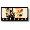 Divine Shiva Parvati Wooden Key Holder - ICraft asia