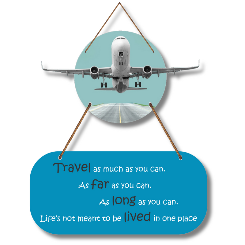 "Travel As Much As You Can" wall hanging