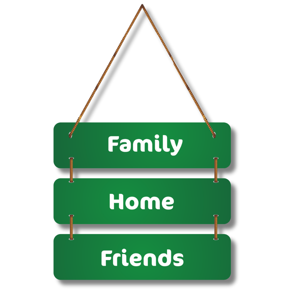 Friend Num. Home Family Home Friends Wall Hanging