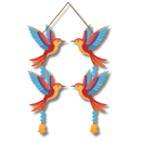 Birds Bells Wooden Wall Hanging
