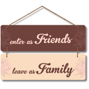 as Friends, Leave as Family" wall hanging - ICraft asia