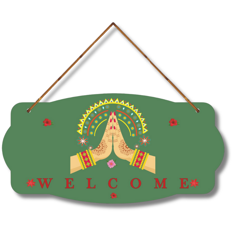"Welcome" wall hanging