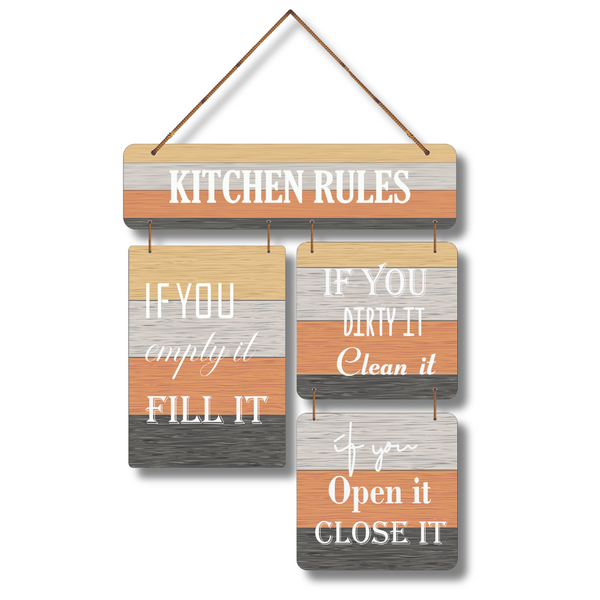 "Kitchen Rules" Wall Hanging