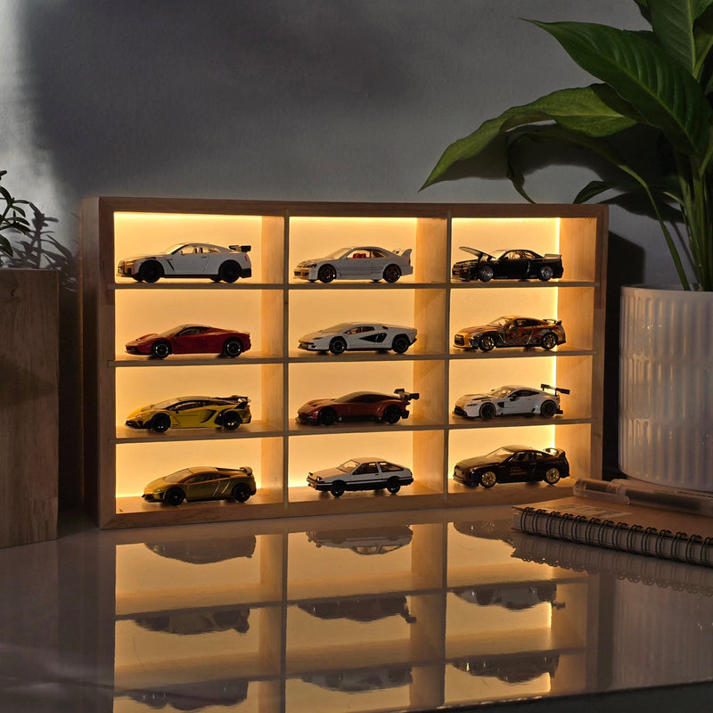 Exclusive Drop Wooden LED  Hot Wheels Organizer Don't Miss Out