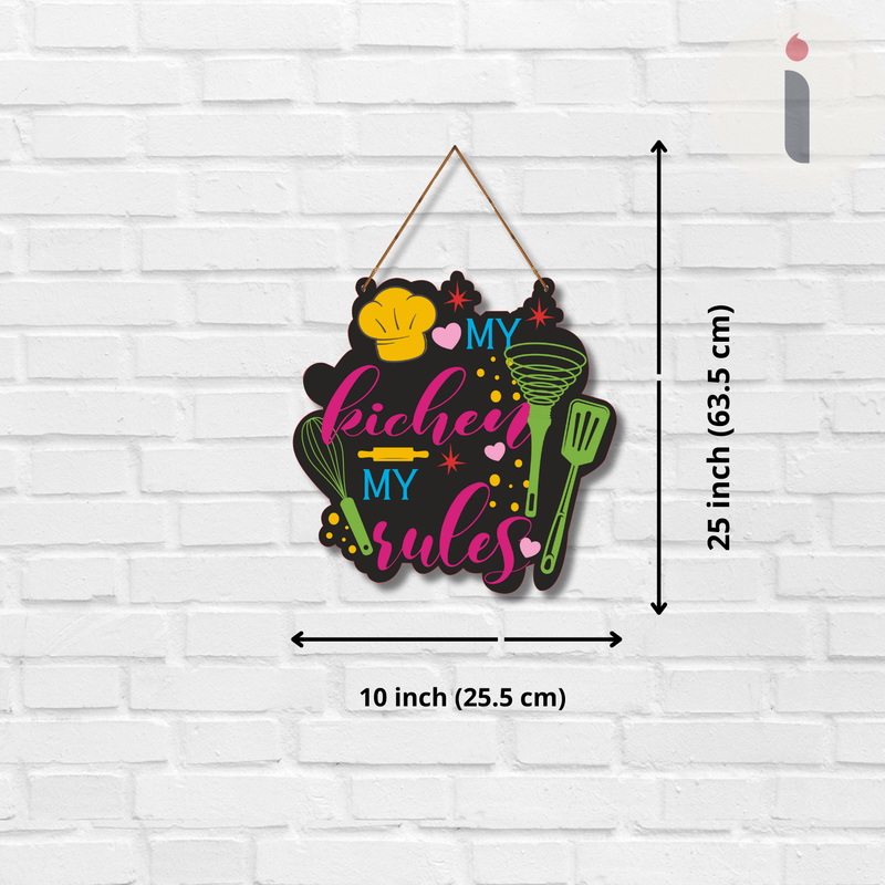 "My Kitchen, My Rules" Wall Hanging - ICraft asia