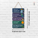 Wisdom from the Gita Shri Krishna Wooden Wall Hanging