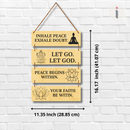 Spiritual Quotes Wooden Wall Hanging