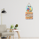 "Welcome to Our Happy Crazy" wall hanging