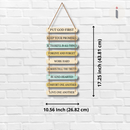 Family & Faith Rules wooden wall hanging