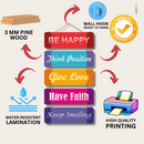 "Be Positive" Decorative Wooden Wall Hanging - ICraft asia