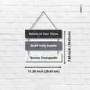 Believe, Build & Become – Motivational Wall Hanging