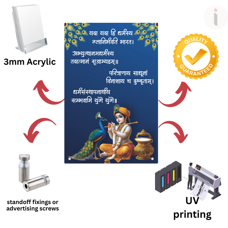 Yada Yada Hi Dharmsya Wall Frame - ICraft asia