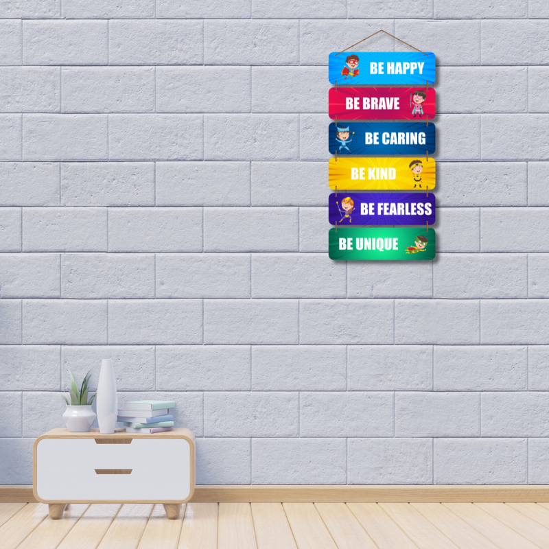 Superhero Motivational Kids Wall Hanging