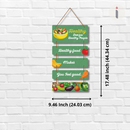 Healthy Food Wooden Wall Hanging