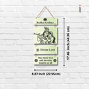 Divine Love Radha Krishna wooden wall hanging