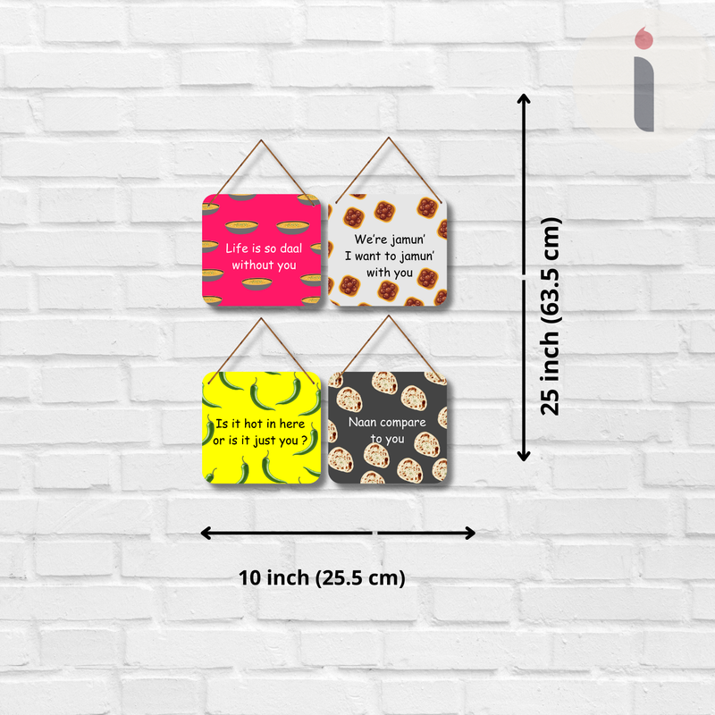 Spicy & Sweet Love – Desi Food Pun Wall Hangings
