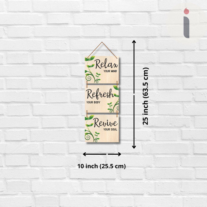 "Relax. Refresh. Revive" Wall Hanging