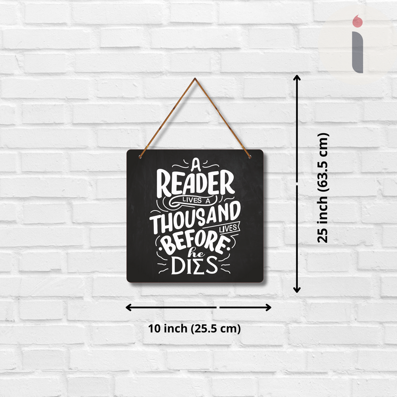 “A Reader Lives a Thousand Lives” Wall Hanging