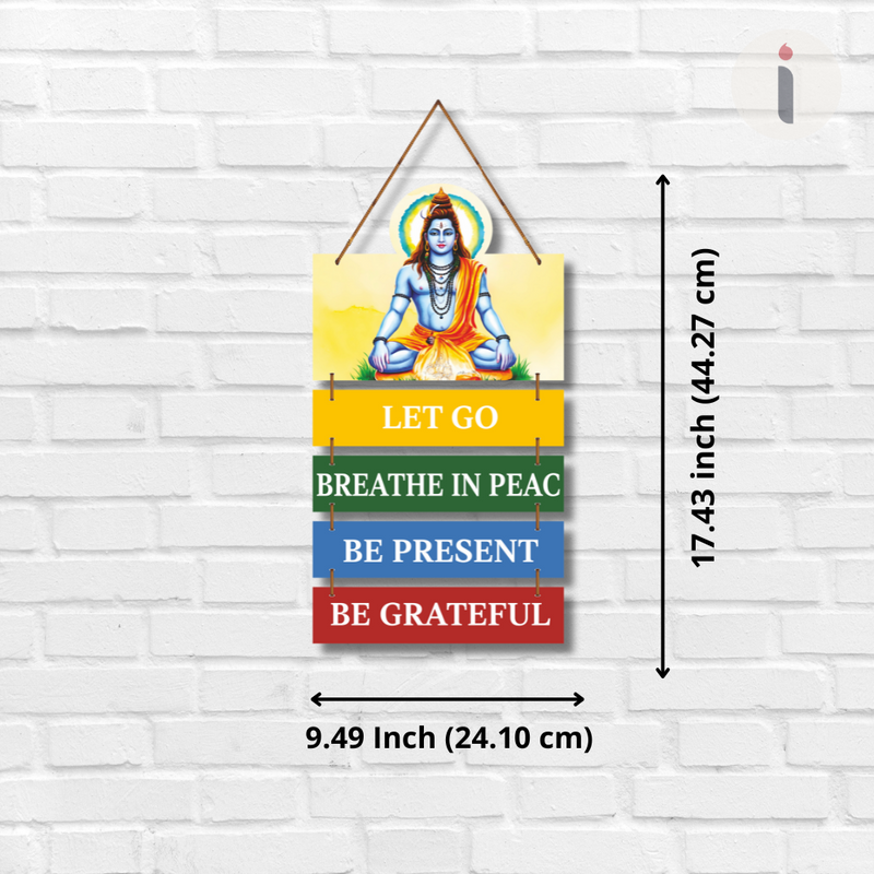 Peace & Mindfulness Wooden Wall Hanging