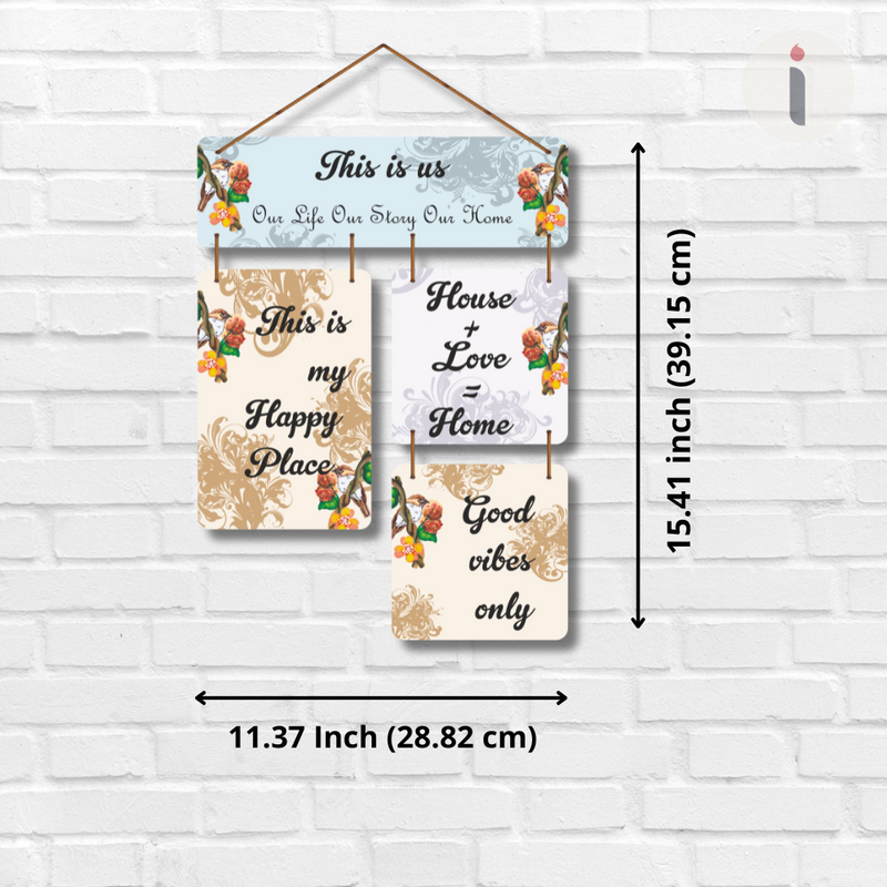 Home & Love Wooden Wall Hanging