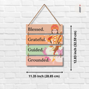 Blessed & Grateful Wooden Wall Hanging