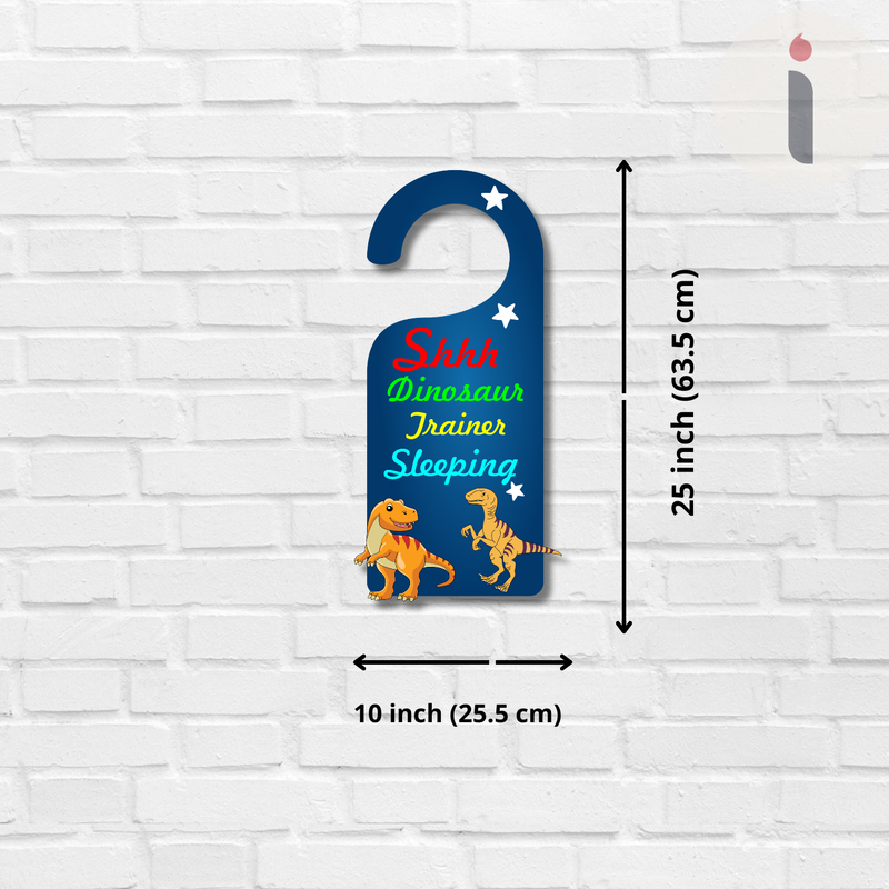 "Shhh Dinosaur Trainer Sleeping"  Wall Hanging - ICraft asia