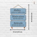 "Ability, Motivation, Attitude" wall hanging - ICraft asia