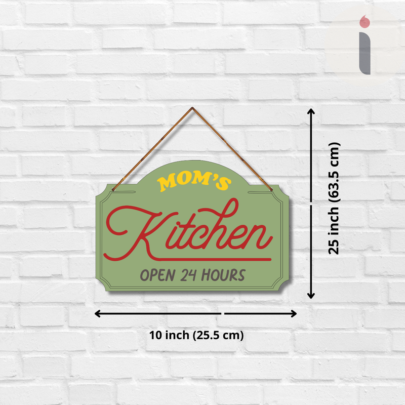 "Mom's Kitchen"  Wooden Wall Hanging