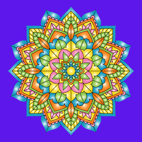 Rainbow Bloom Mandala Wall Decor