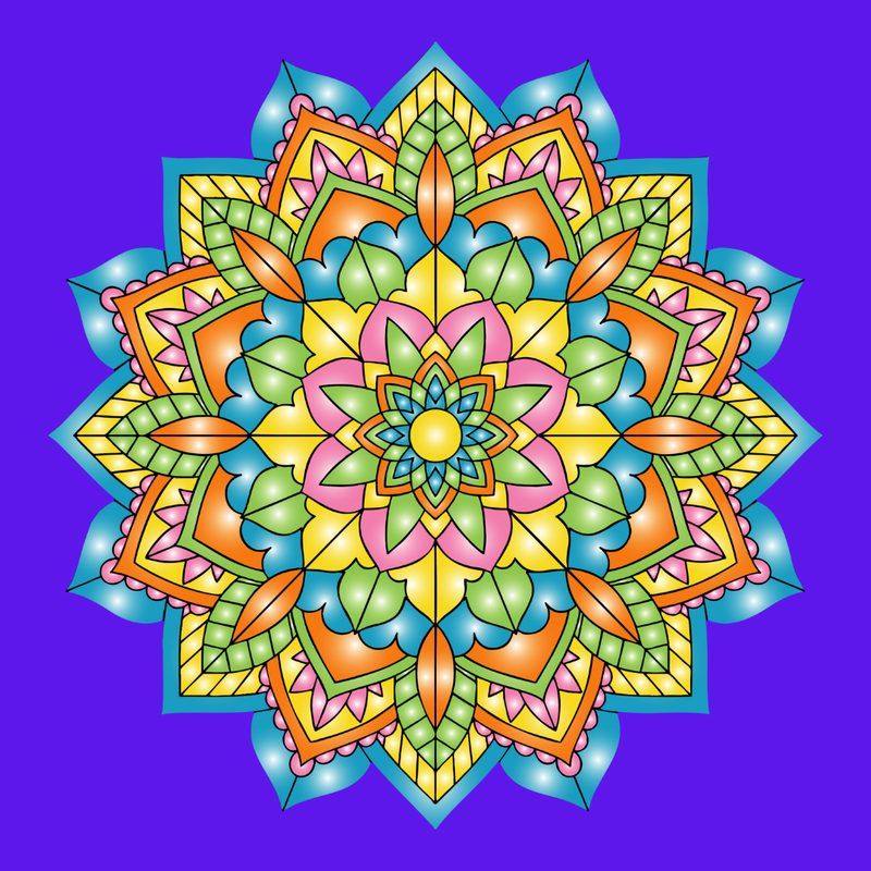 Rainbow Bloom Mandala Wall Decor