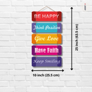 "Be Positive" Decorative Wooden Wall Hanging - ICraft asia