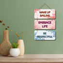 "Wake Up Smiling" wooden wall hanging - ICraft asia