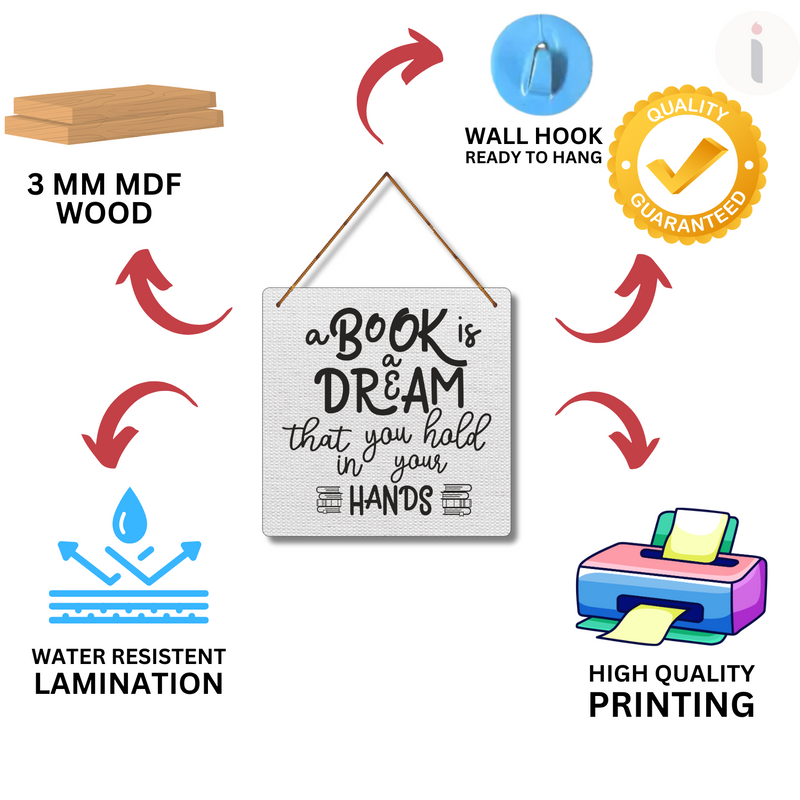 “A Book is a Dream” Wall Hanging