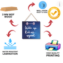 "Wake up. kick ass. Repeat"  Wall Hanging - ICraft asia