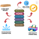 "Welcome To Our Home"  Wooden Wall Hanging - ICraft asia