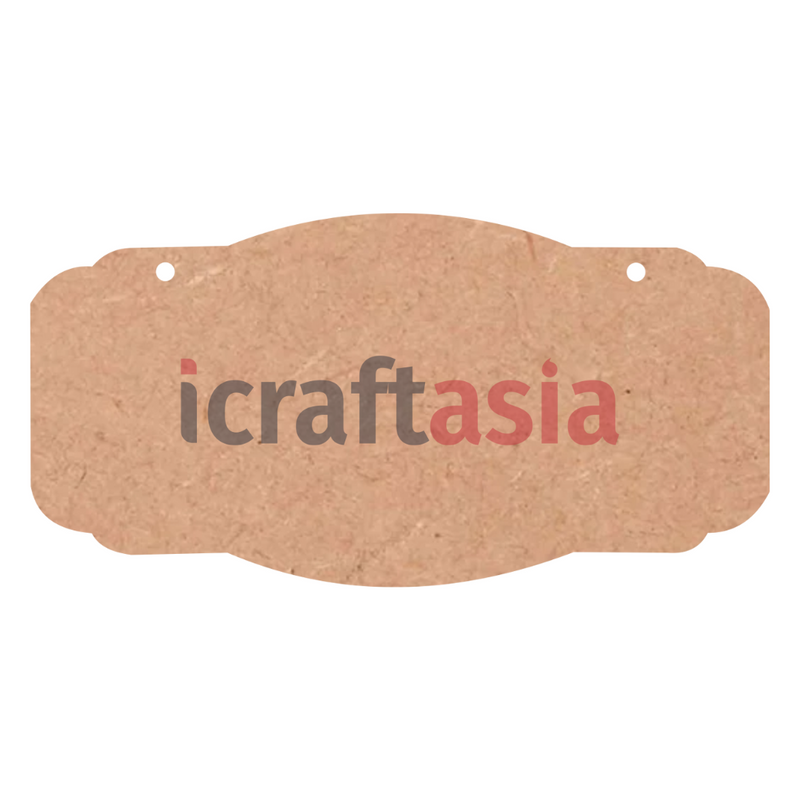 Curved Edge Rectangle MDF Hanging Board