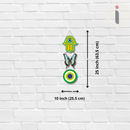 "Wooden Green Butterfly Evil Eye"  Wall Hanging - ICraft asia