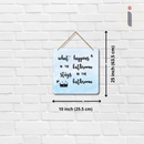"What happens in the bathroom stays in the bathroom"  Wall Hanging - ICraft asia