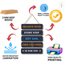 Believe With Every Step – Tribute to Dad Wooden Wall Hanging