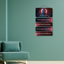 Shantaakaaram Bhujagashayanam Padmanaabham Suresham Wooden Wall Hanging