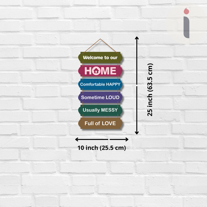 "Welcome To Our Home"  Wooden Wall Hanging