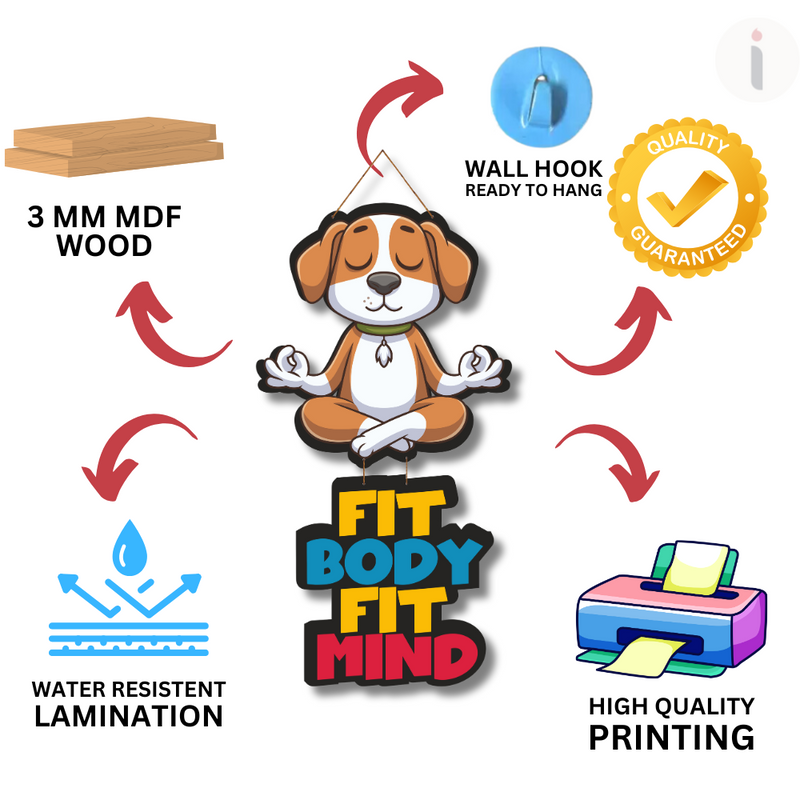 Fit Body, Fit Mind Wall Hanging