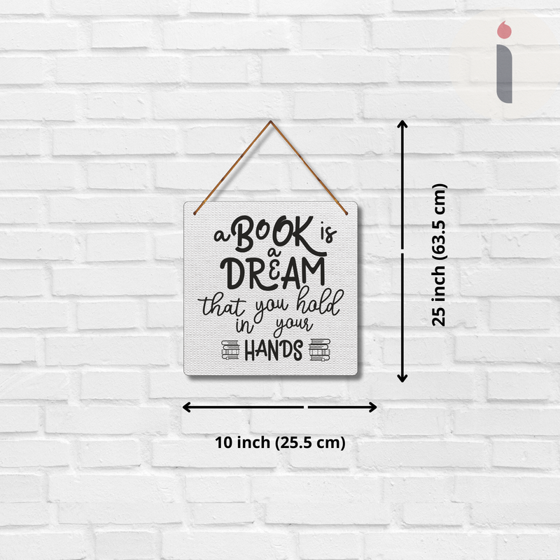 “A Book is a Dream” Wall Hanging