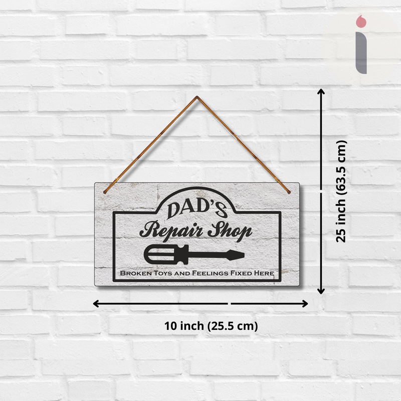 "Dad’s Repair Shop – Heart & Handy Fixes"-Wall Hanging