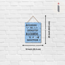 “According to Chemistry, Alcohol is a Solution” Wall Hanging - ICraft asia