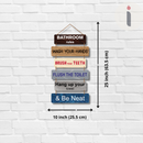 Bathroom Rules  Wall Hanging - ICraft asia