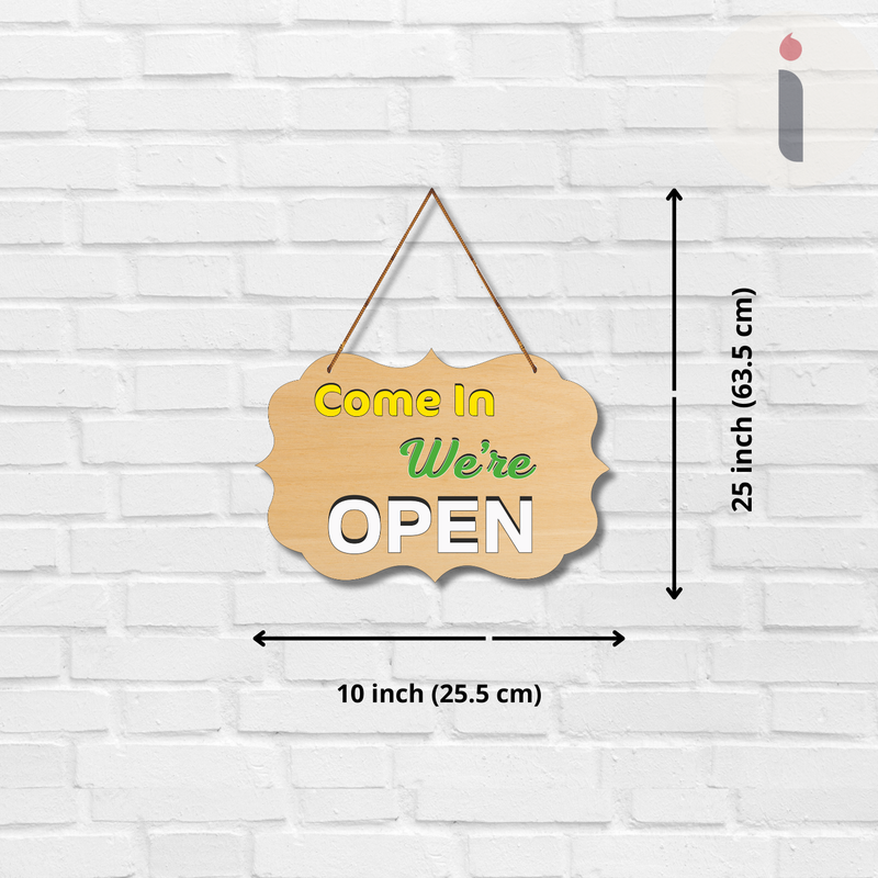 “Come In, We’re Open” Wall Hanging
